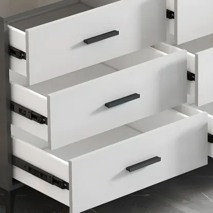 Modern Dove Grey Reclaimed Wood Console Dresser/Bachelor Chest/Lingerie Chest 3 Tiers/4 Tiers/5 Tiers Image - 8