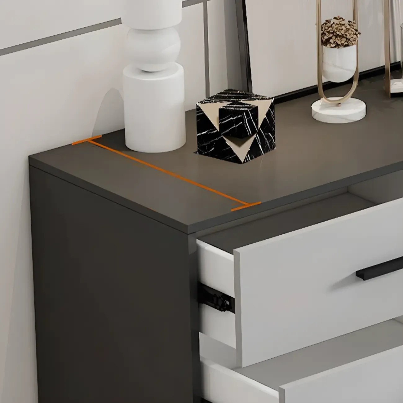 Modern Dove Grey Reclaimed Wood Console Dresser/Bachelor Chest/Lingerie Chest 3 Tiers/4 Tiers/5 Tiers Image - 9