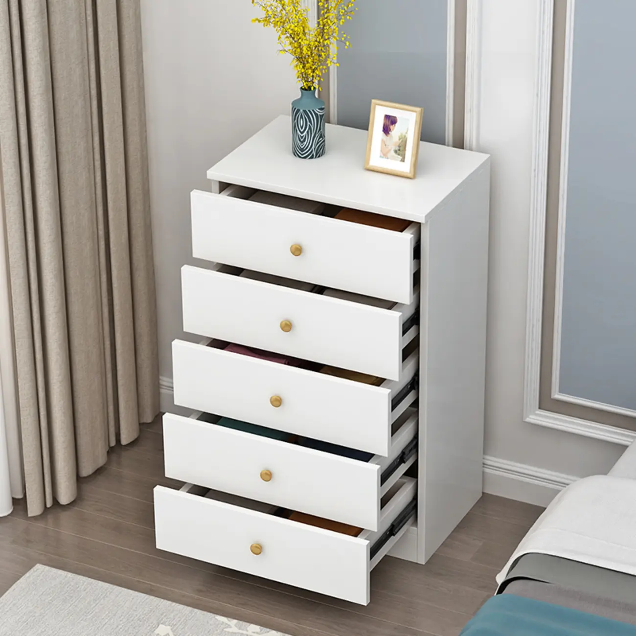 6 Tiers/5 Tiers/4 Tiers Modern Manufactured Wood Semainier/Bachelor Chest Image - 5 | homeyfad