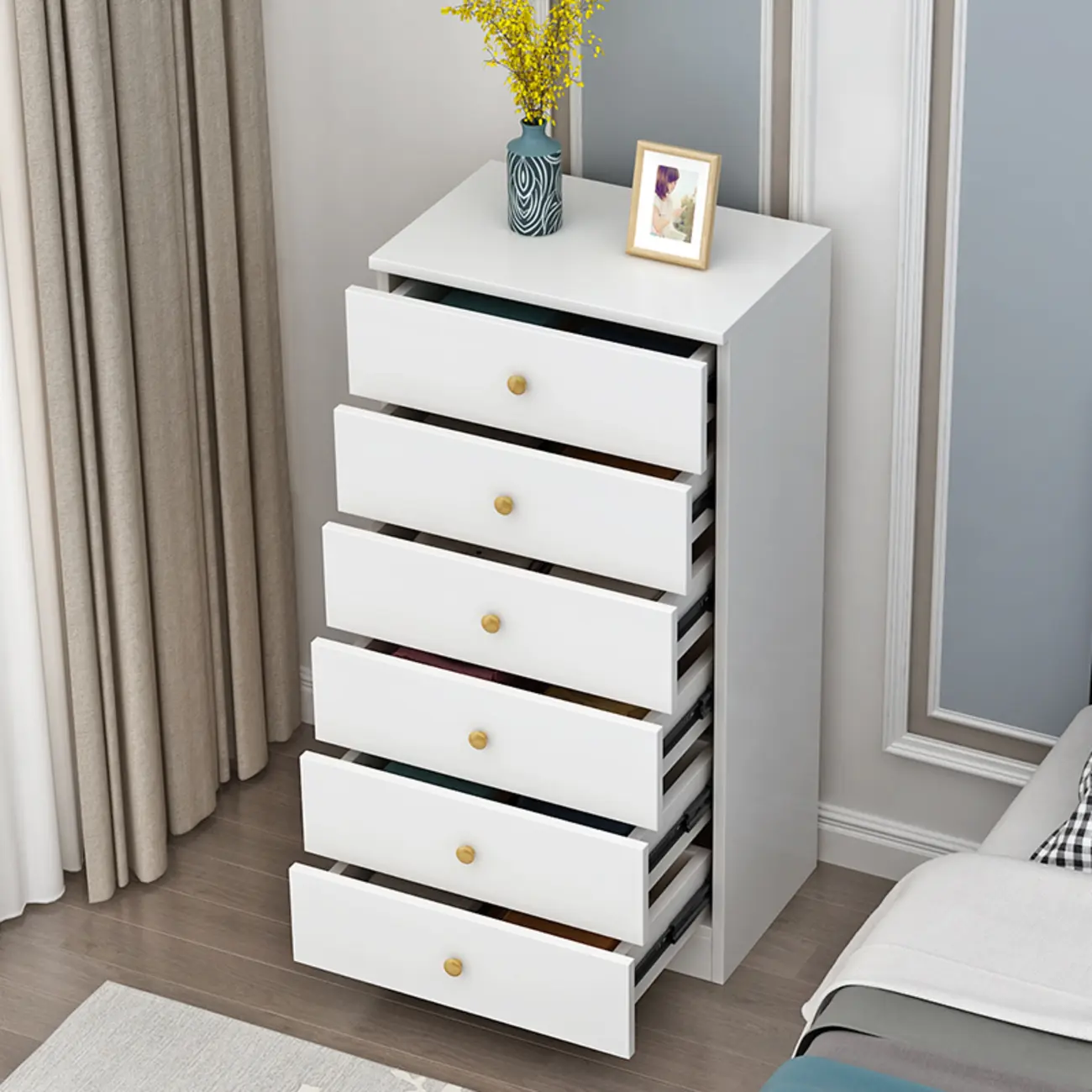 6 Tiers/5 Tiers/4 Tiers Modern Manufactured Wood Semainier/Bachelor Chest Image - 8 | homeyfad