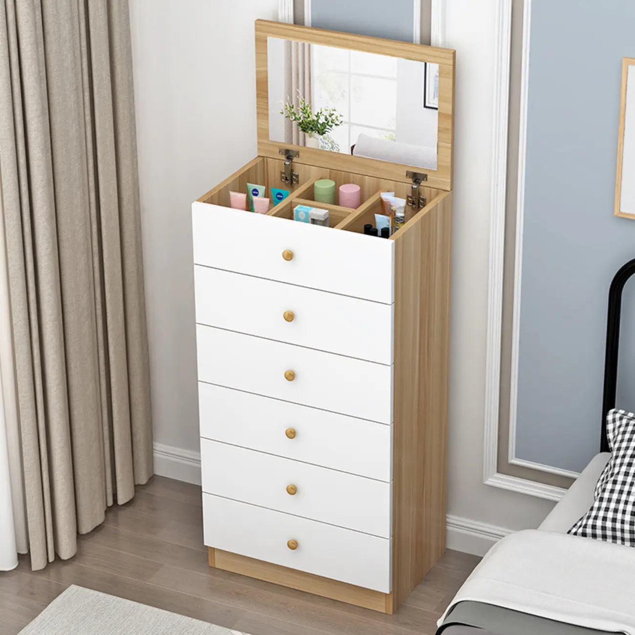 6 Tiers/5 Tiers/4 Tiers Modern Manufactured Wood Semainier/Bachelor Chest Image - 22 | homeyfad