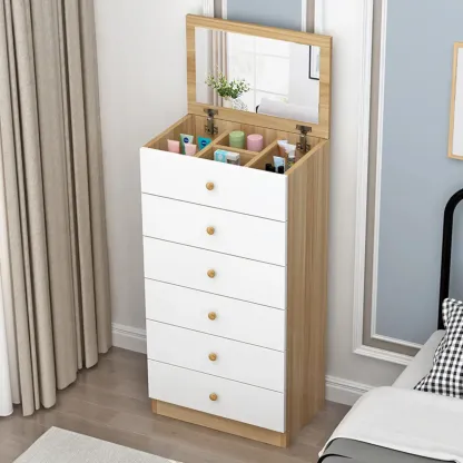 6 Tiers/5 Tiers/4 Tiers Modern Manufactured Wood Semainier/Bachelor Chest Image - 22