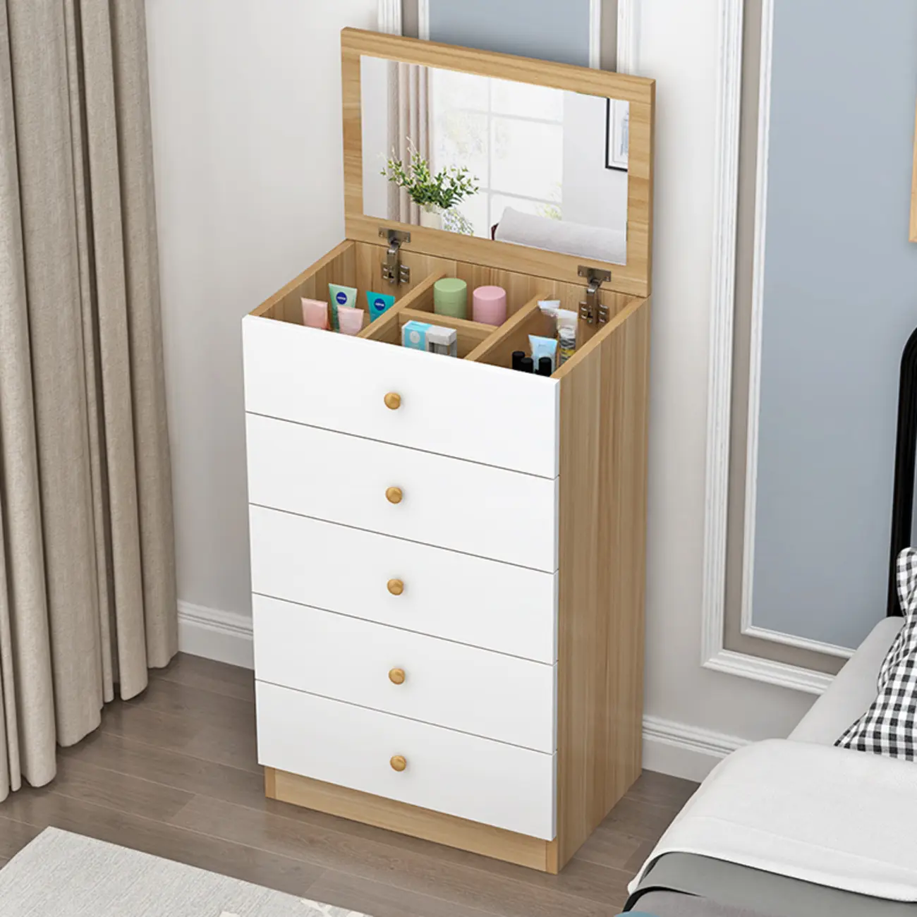 6 Tiers/5 Tiers/4 Tiers Modern Manufactured Wood Semainier/Bachelor Chest Image - 23 | homeyfad