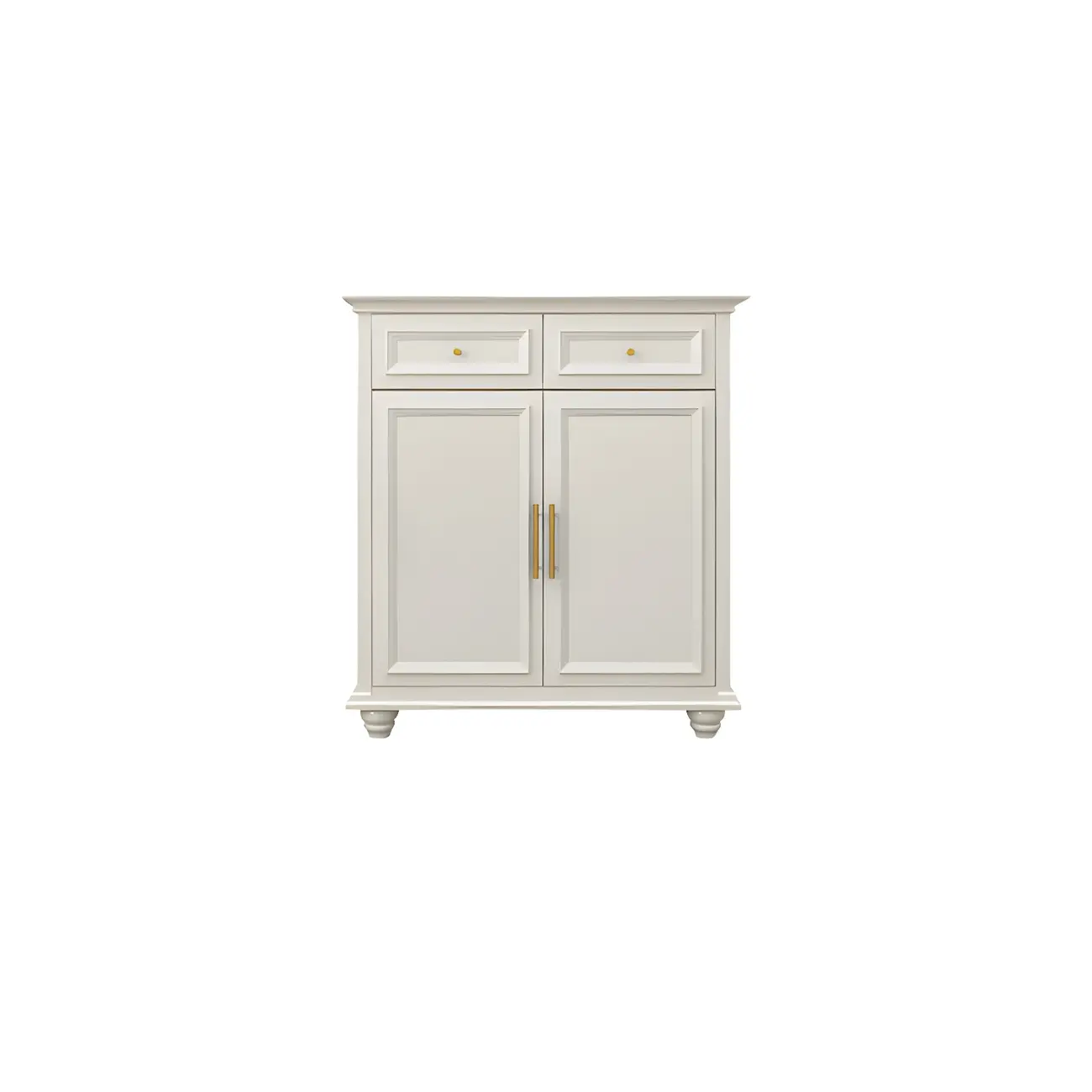 Contemporary Wooden Sideboard with 3 Drawers in White  Image - 5 | homeyfad