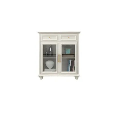 Contemporary Wooden Sideboard with 3 Drawers in White  Image - 8