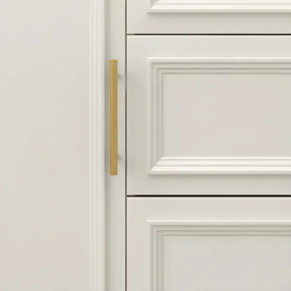 Contemporary Wooden Sideboard with 3 Drawers in White  Image - 13