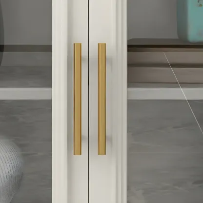 Contemporary Wooden Sideboard with 3 Drawers in White  Image - 16