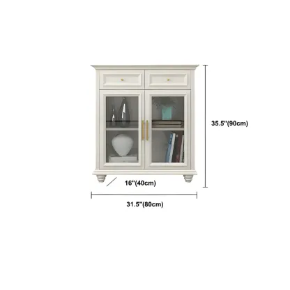 Contemporary Wooden Sideboard with 3 Drawers in White  #size