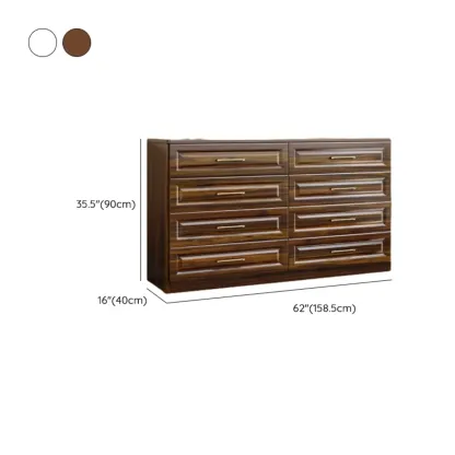 Horizontal/Vertical Console Dresser/Bachelor Chest in Wood for Sleeping Quarters with 8 Drawers/4 Drawers/3 Drawers in a Modern Simple Style Image - 30