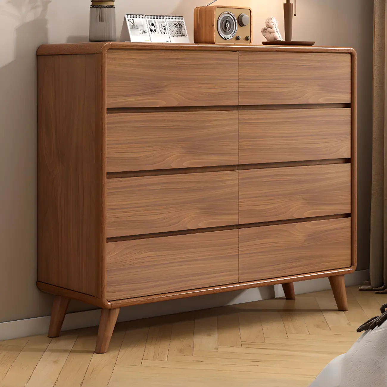 Modern Wood Dressers & Chests in Brown Finish Image - 2