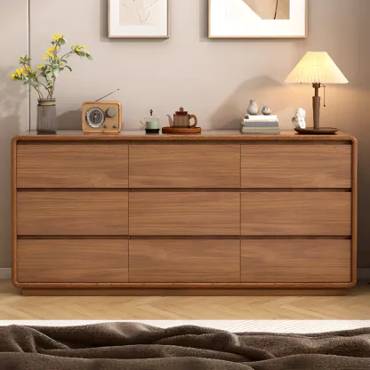 Modern Wood Dressers & Chests in Brown Finish Image - 3