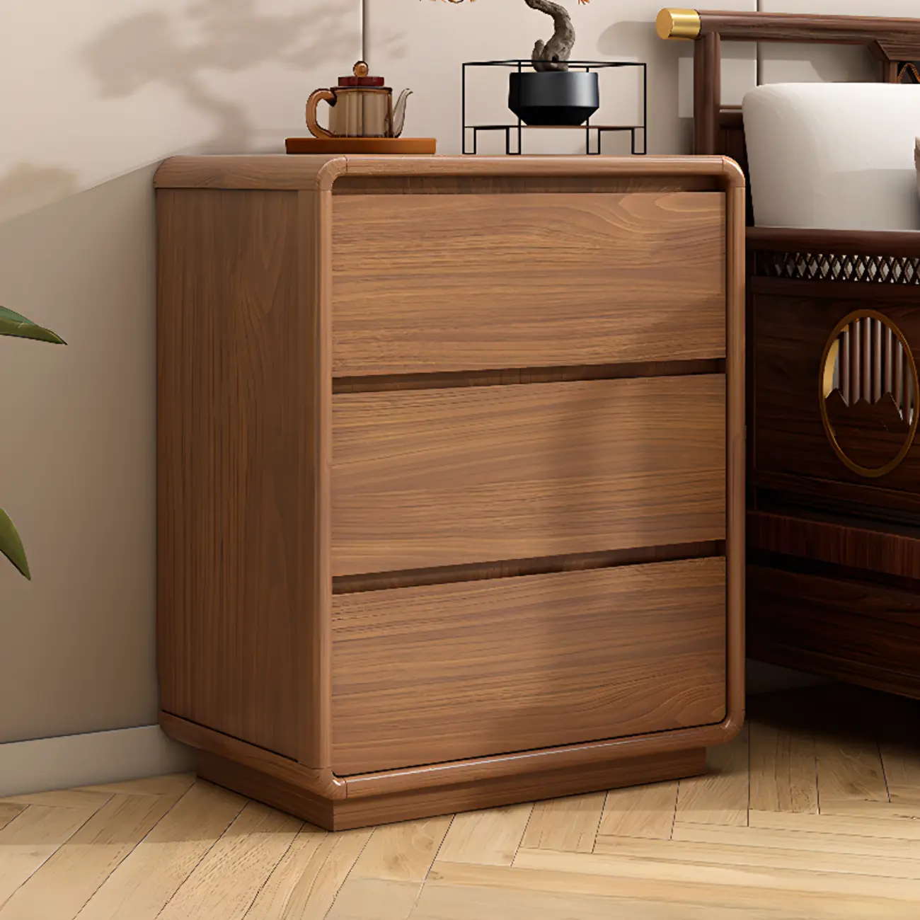 Modern Wood Dressers & Chests in Brown Finish Image - 4 | homeyfad