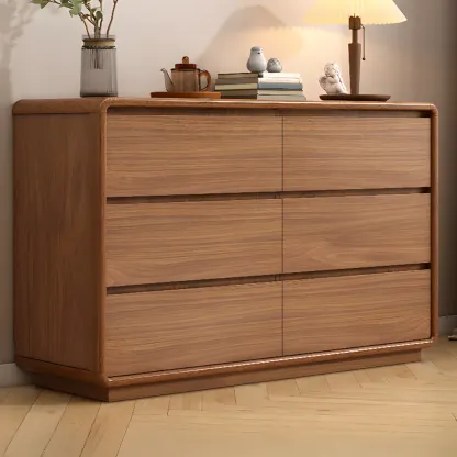 Modern Wood Dressers & Chests in Brown Finish Image - 5