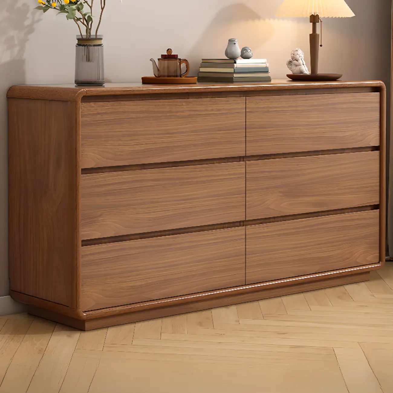 Modern Wood Dressers & Chests in Brown Finish Image - 7