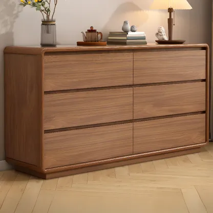 Modern Wood Dressers & Chests in Brown Finish Image - 7