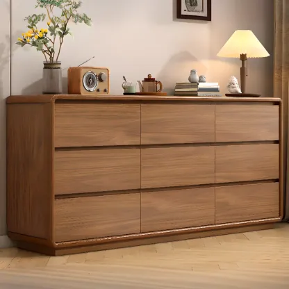 Modern Wood Dressers & Chests in Brown Finish Image - 9