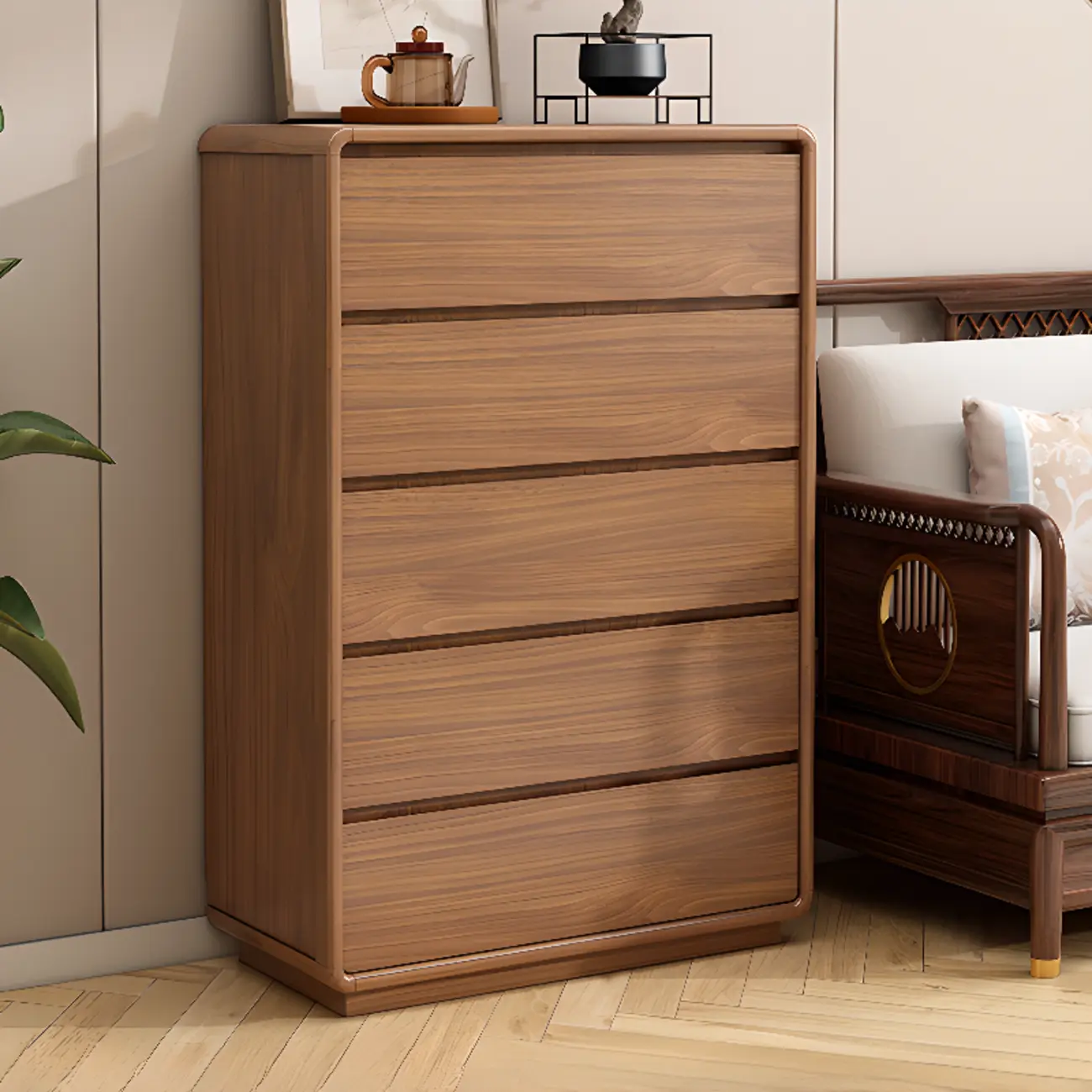 Modern Wood Dressers & Chests in Brown Finish Image - 10 | homeyfad
