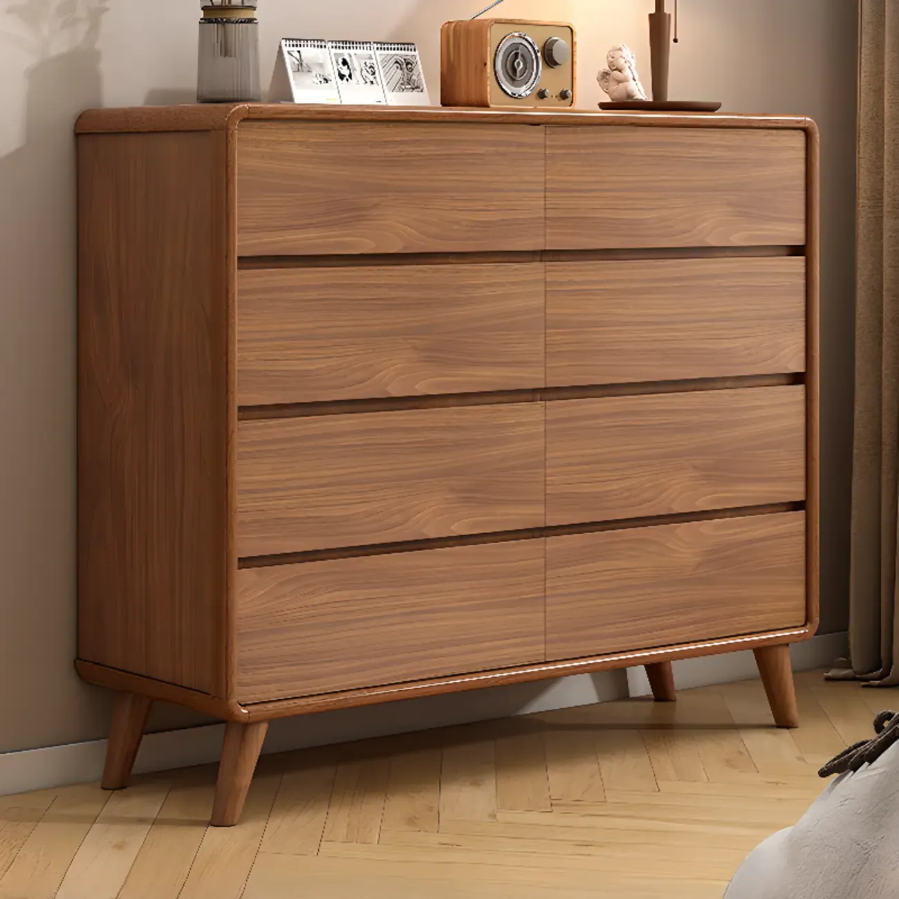 Modern Wood Dressers & Chests in Brown Finish Image - 16