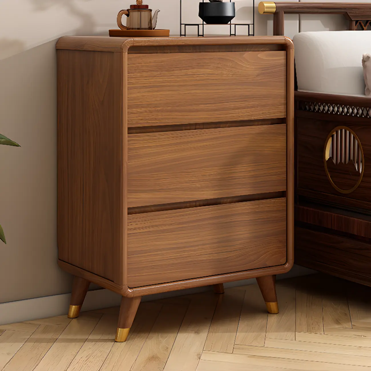 Modern Wood Dressers & Chests in Brown Finish Image - 18 | homeyfad