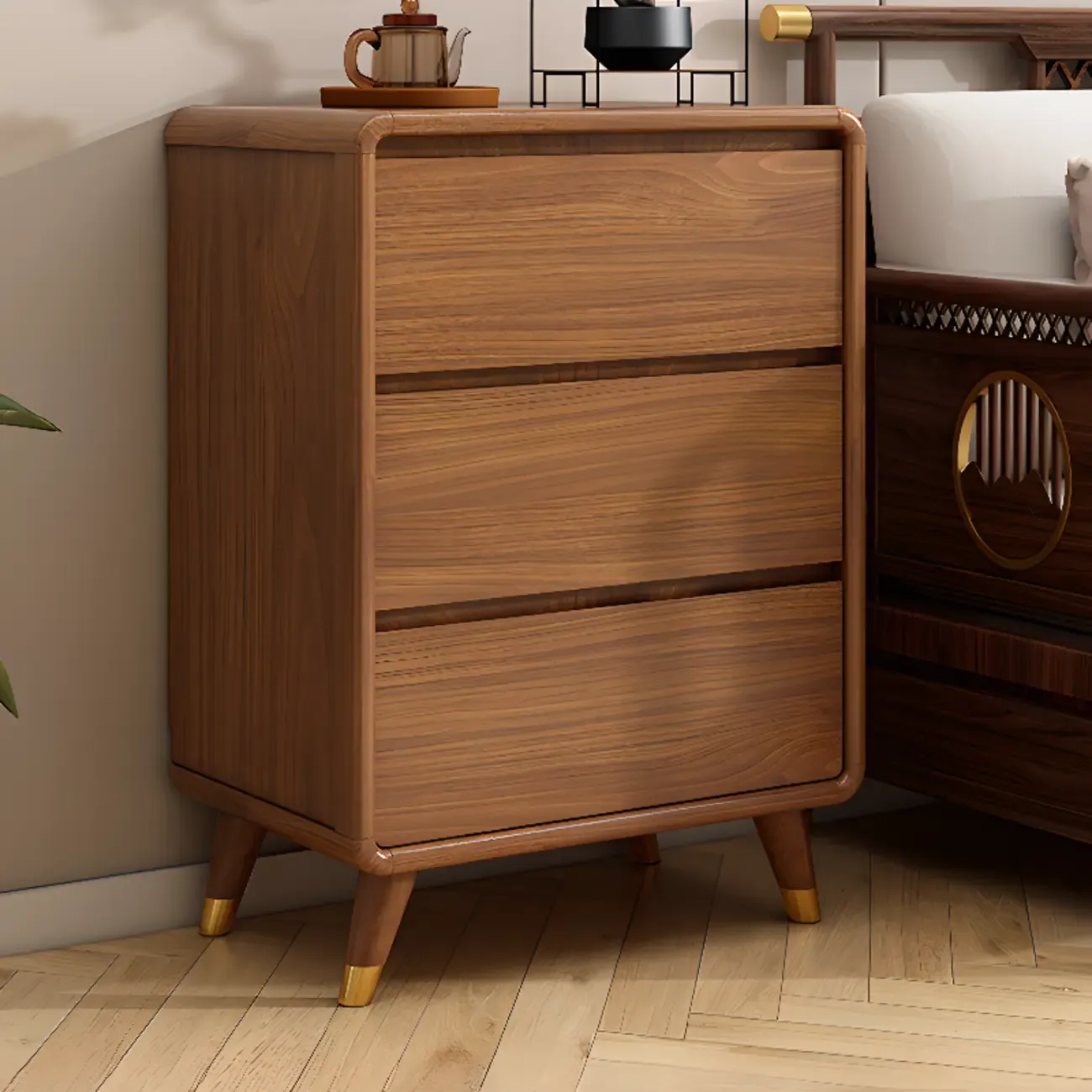 Modern Wood Dressers & Chests in Brown Finish Image - 18