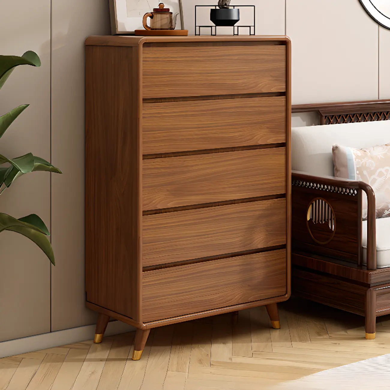 Modern Wood Dressers & Chests in Brown Finish Image - 22 | homeyfad