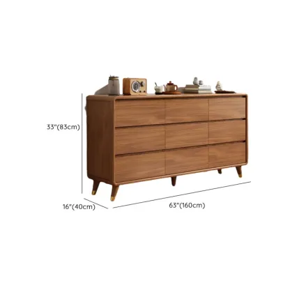 Modern Wood Dressers & Chests in Brown Finish Image - 32