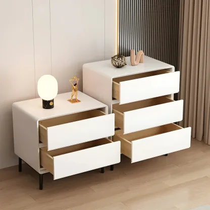 Fashion White Wood Chests with 3-Drawers for Bedroom Image - 1