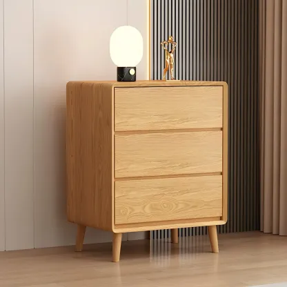 Fashion White Wood Chests with 3-Drawers for Bedroom Image - 2