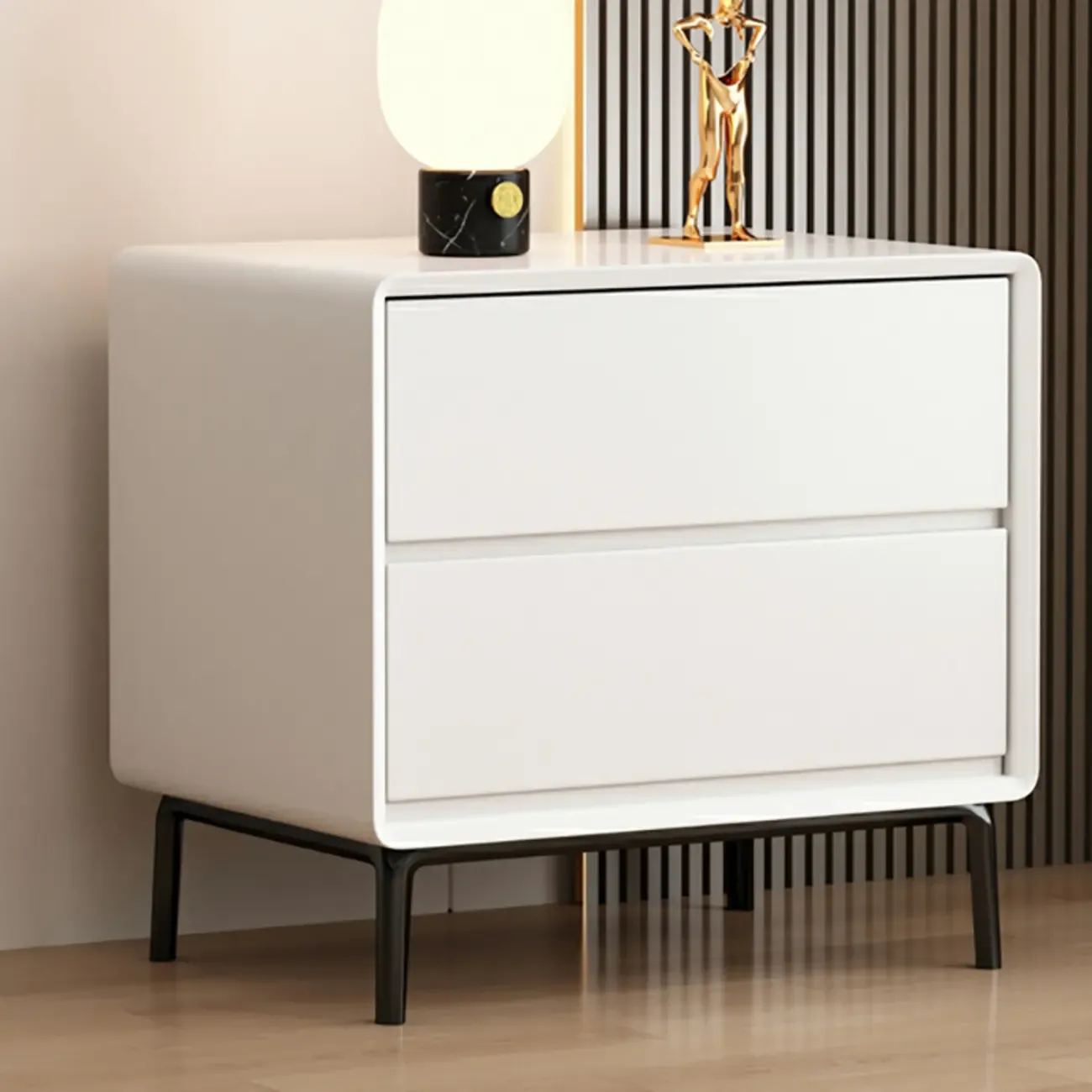 Fashion White Wood Chests with 3-Drawers for Bedroom Image - 4