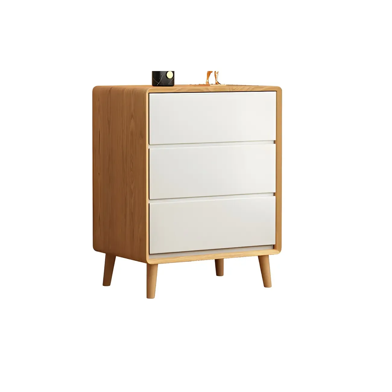 Fashion White Wood Chests with 3-Drawers for Bedroom Image - 9