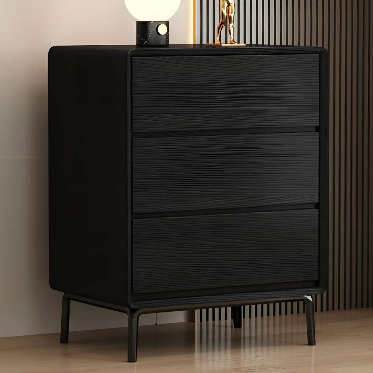 Fashion White Wood Chests with 3-Drawers for Bedroom Image - 12 | homeyfad