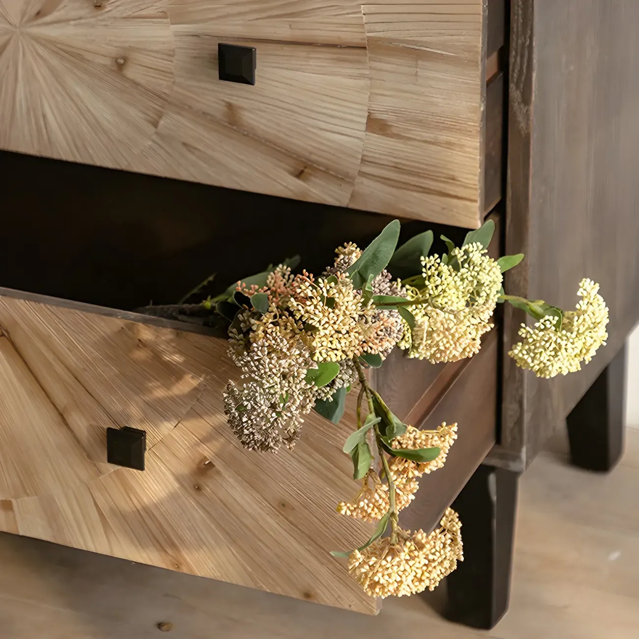 Modern Charming Wooden Dresser with Drawers for Bedroom Image - 9