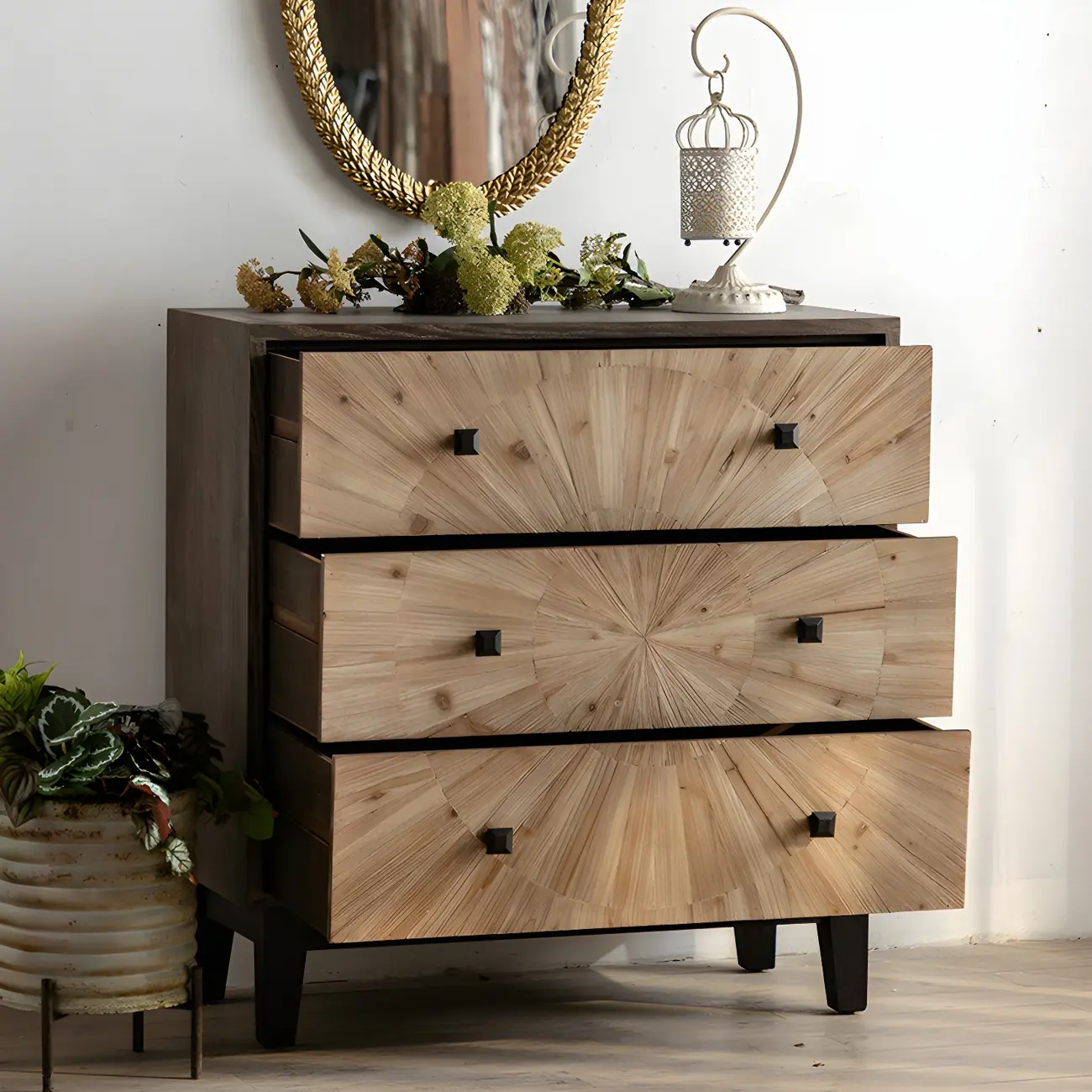 Modern Charming Wooden Dresser with Drawers for Bedroom Image - 10 | homeyfad