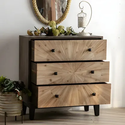 Modern Charming Wooden Dresser with Drawers for Bedroom Image - 10