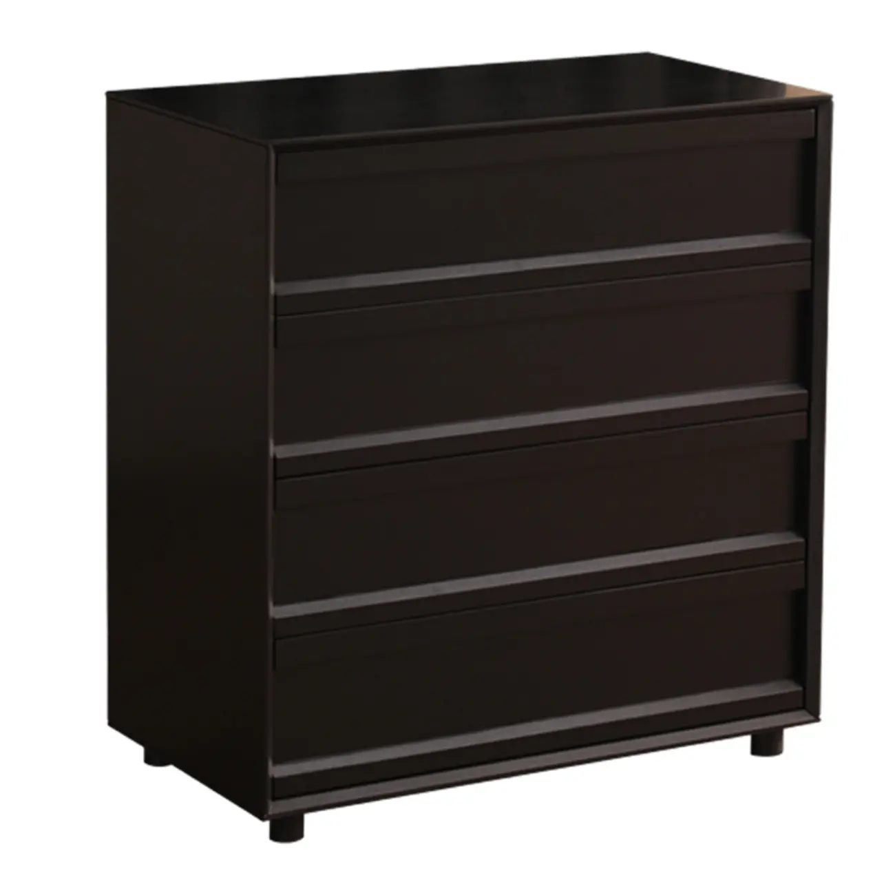 Industrial Wood Dresser with Drawers and Smooth Metal Rail Image - 2 | homeyfad