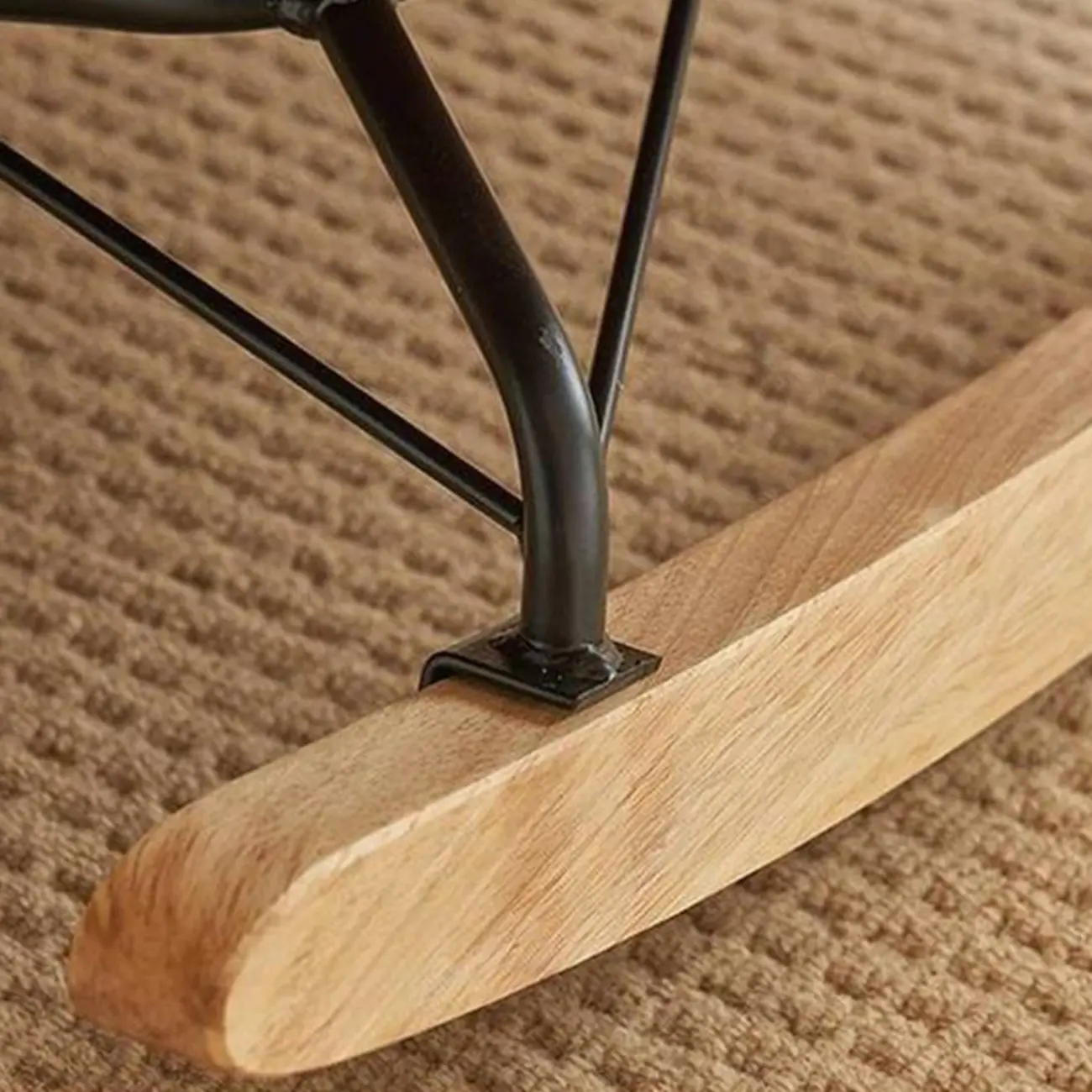 Comfortable Wide Seat Flannel Rocking Chair for Indoor Image - 13 | homeyfad