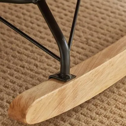 Comfortable Wide Seat Flannel Rocking Chair for Indoor Image - 13