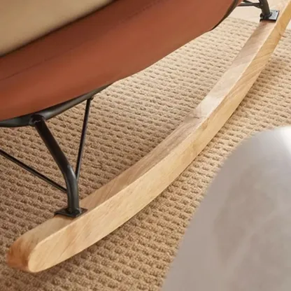 Comfortable Wide Seat Flannel Rocking Chair for Indoor Image - 14