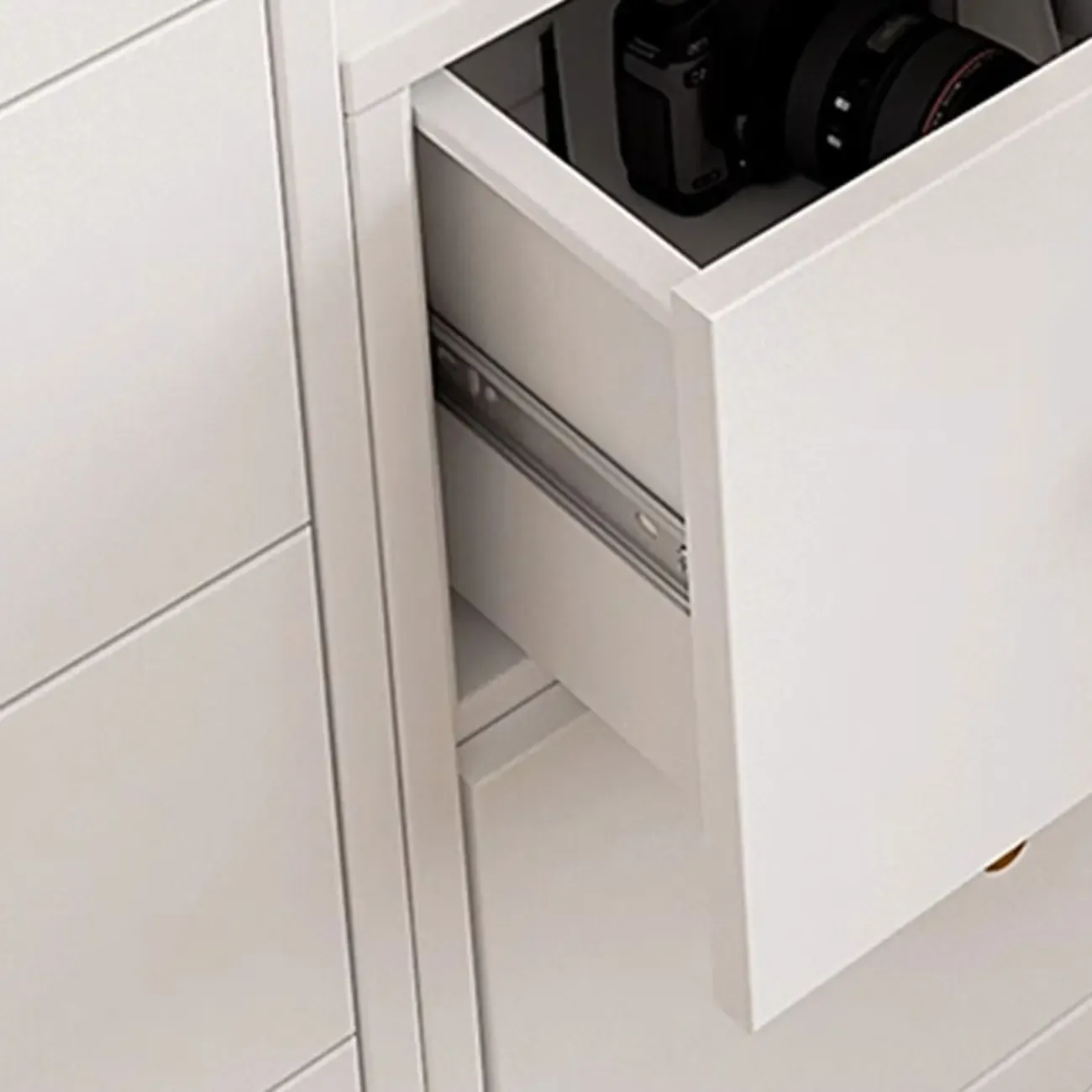 Modern Steel Dressers with Soft Close Drawer Glides for Stylish Organization Image - 12