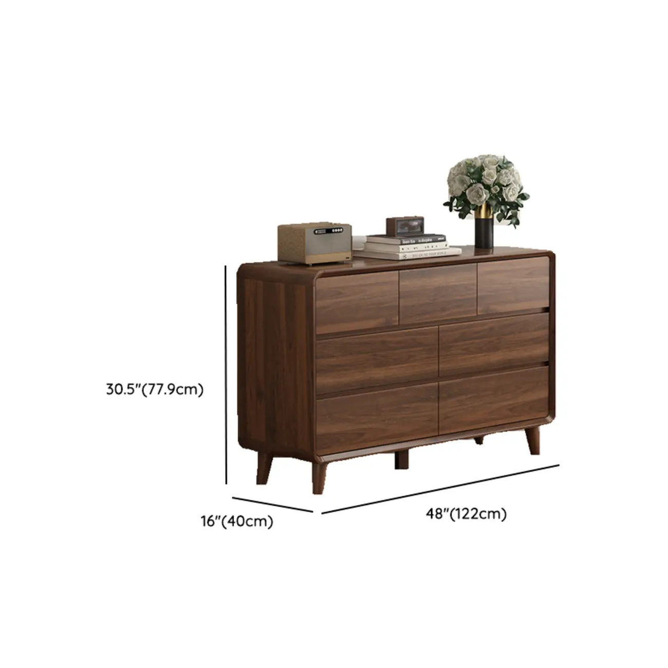 Simplistic Solid Wood+Manufactured Wood Square Console Dresser/Semainier with 3 Tiers/4 Tiers/5 Tiers Image - 18 | homeyfad