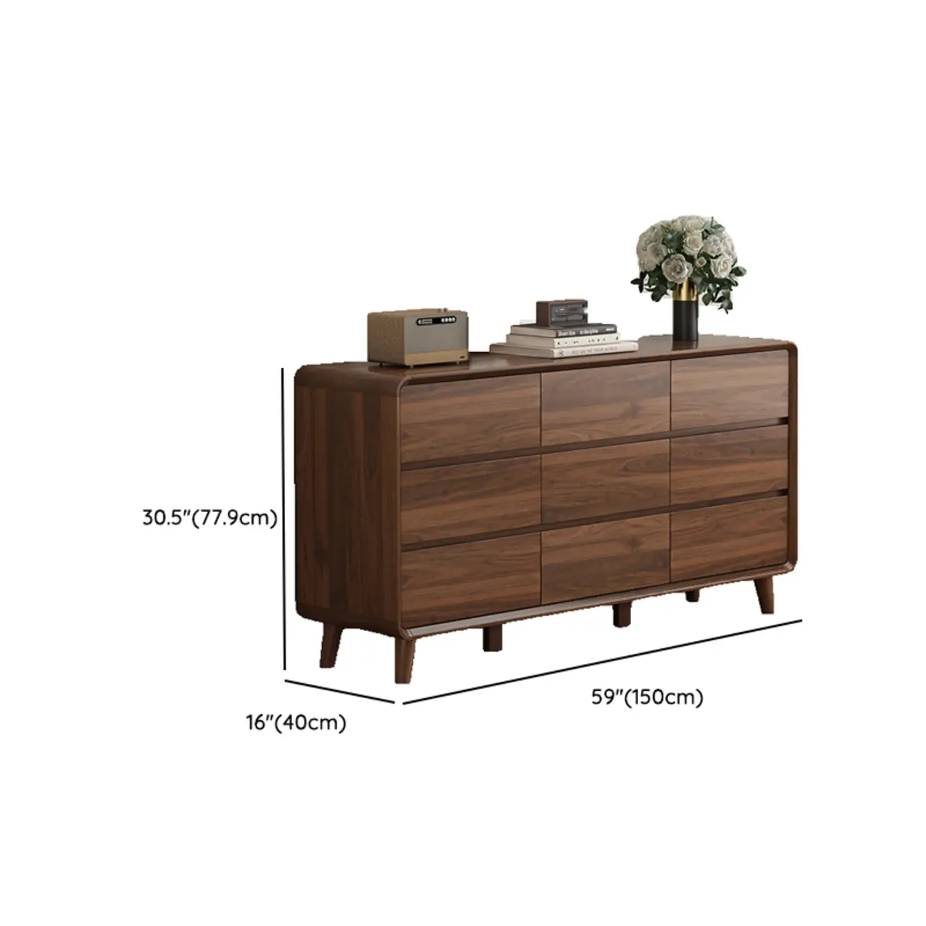 Simplistic Solid Wood+Manufactured Wood Square Console Dresser/Semainier with 3 Tiers/4 Tiers/5 Tiers Image - 20 | homeyfad