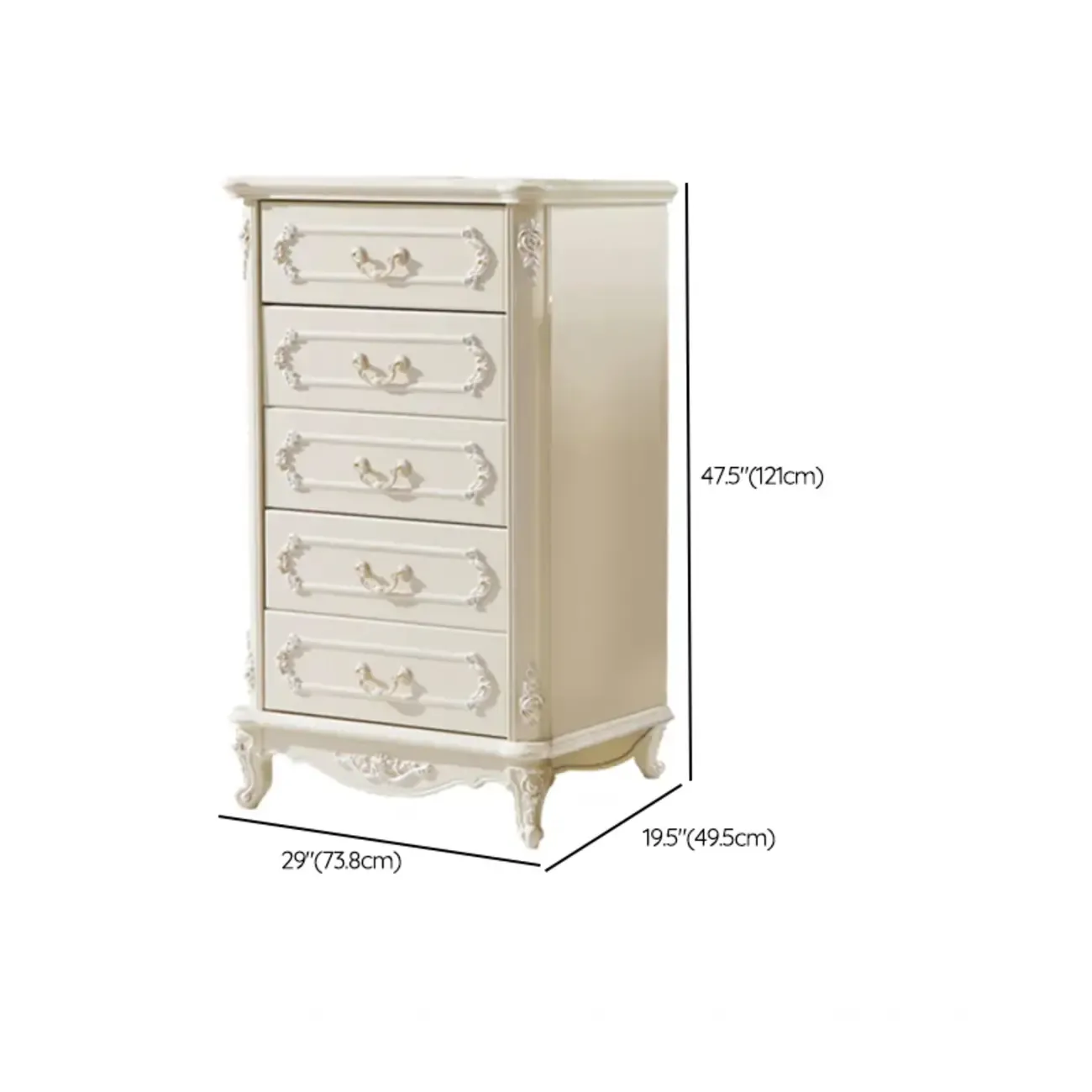 Luxurious Wooden Bachelor Chest with 3-Drawers for Bedroom Image - 13