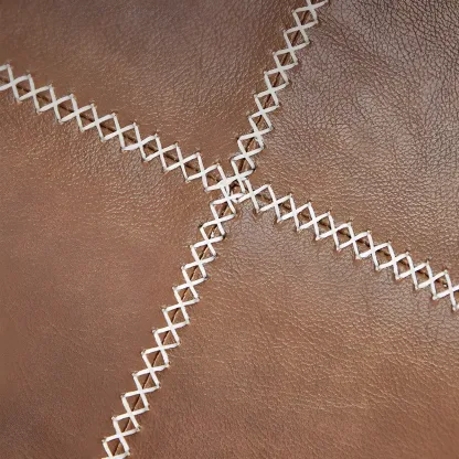 Faux Leather Upholstered Rocking Chair Stylish 2 Seat for Indoor Image - 8