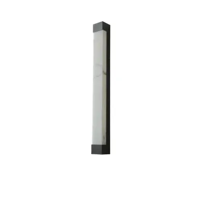 Outdoor Black Steel Wall Light with Polymer Shade Image - 9