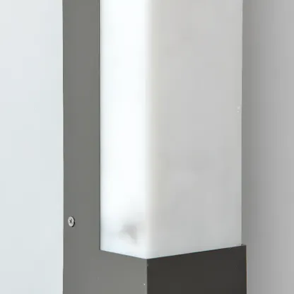 Outdoor Black Steel Wall Light with Polymer Shade Image - 18