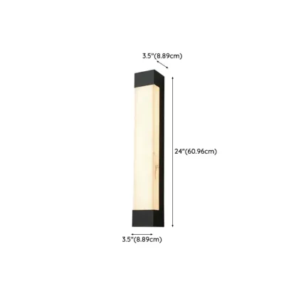 Outdoor Black Steel Wall Light with Polymer Shade Image - 20