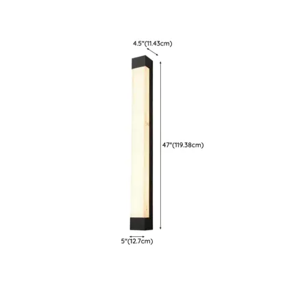 Outdoor Black Steel Wall Light with Polymer Shade Image - 22