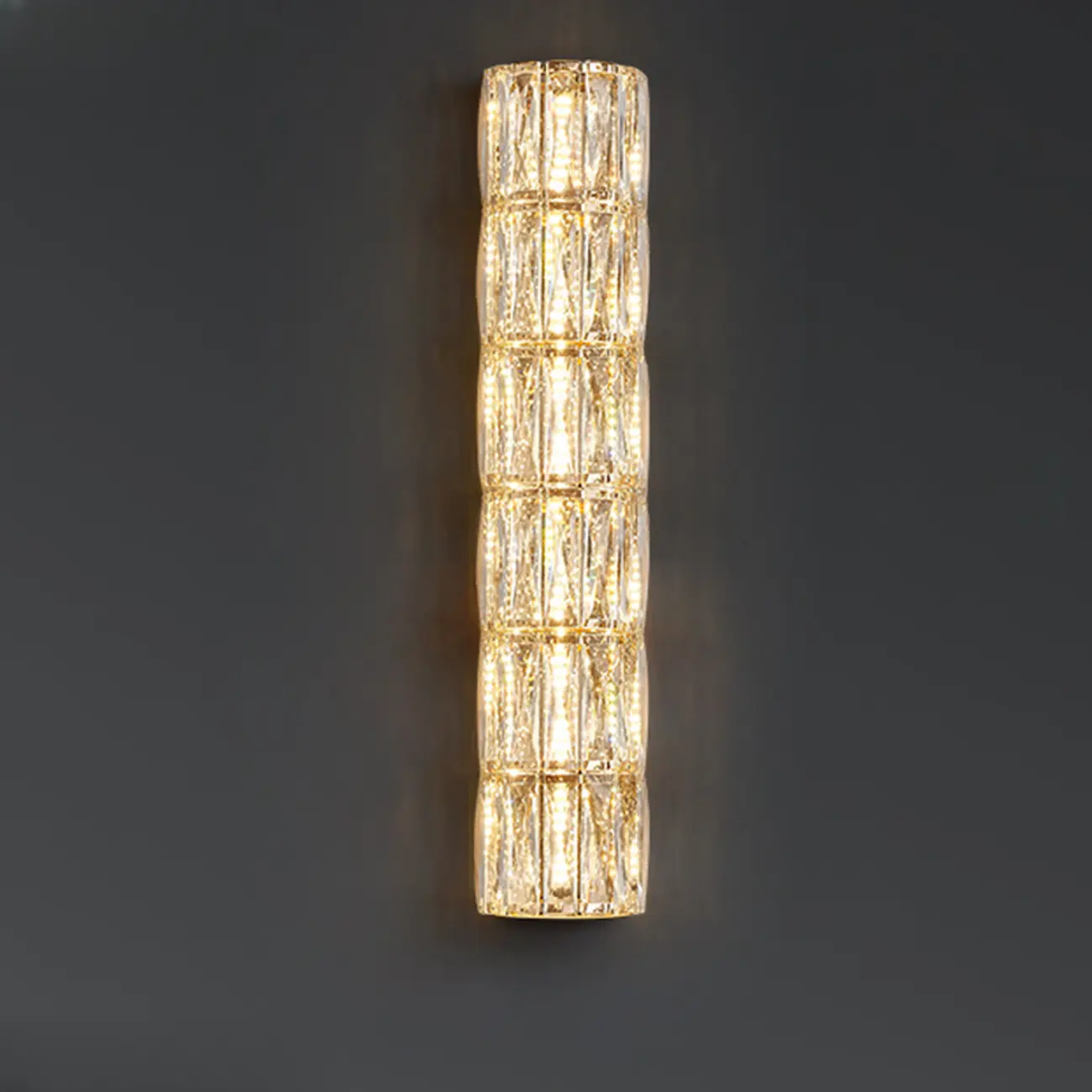Direct-wired Steel Wall Sconce with Crystal Shade Image - 7 | homeyfad