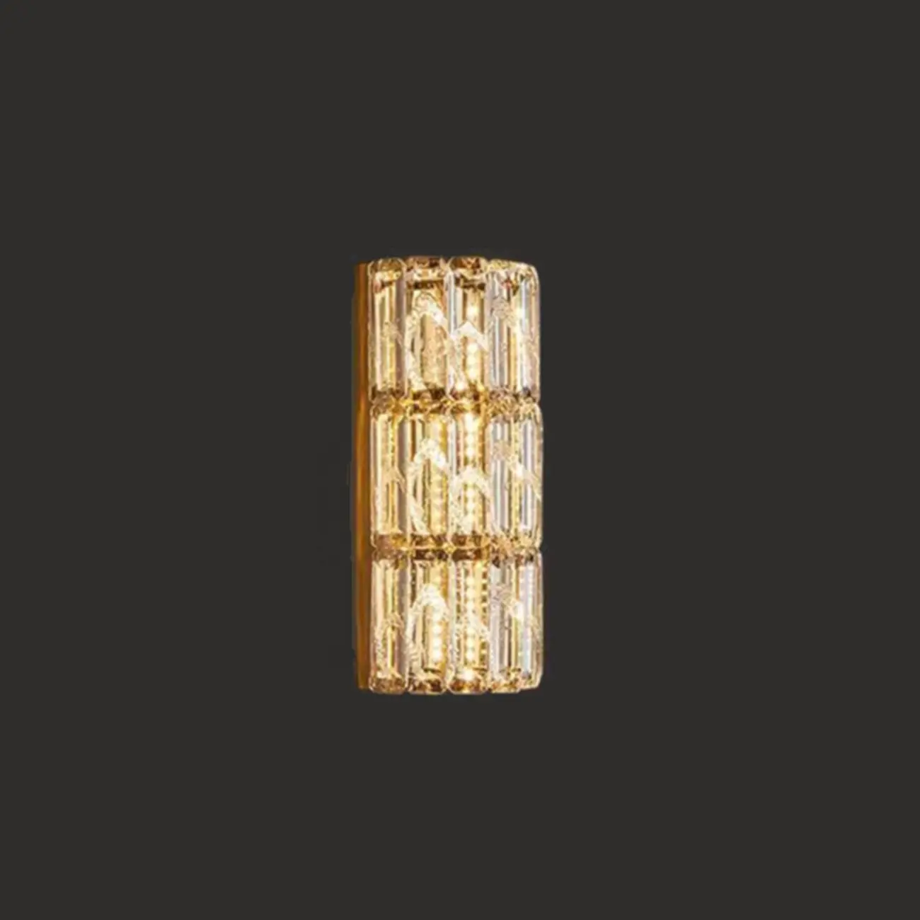 Direct-wired Steel Wall Sconce with Crystal Shade Image - 8 | homeyfad