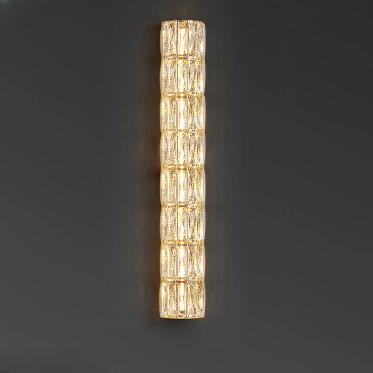 Direct-wired Steel Wall Sconce with Crystal Shade Image - 9 | homeyfad